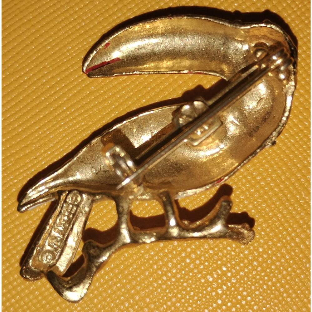 Vintage 1960s–70s Gerry’s Toucan Bird Enamel Brooch - Picture 2 of 3